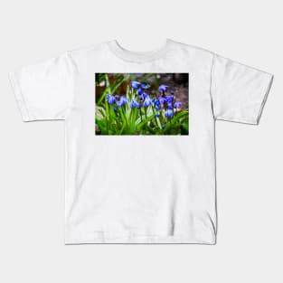 Scilla Spring Flowers Kids T-Shirt